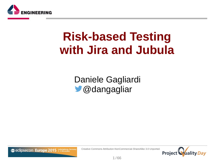 risk based testing with jira and jubula