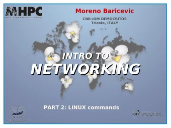 NETWORKING  NETWORKING  PART  RT 2:  2: LI  LINUX  UX commands  PART 2: LINUX commands  Agenda