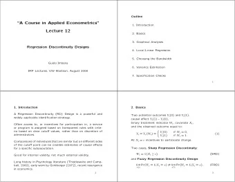 A Course in Applied Econometrics  1. Introduction  Lecture 12  2. Basics  3. Graphical