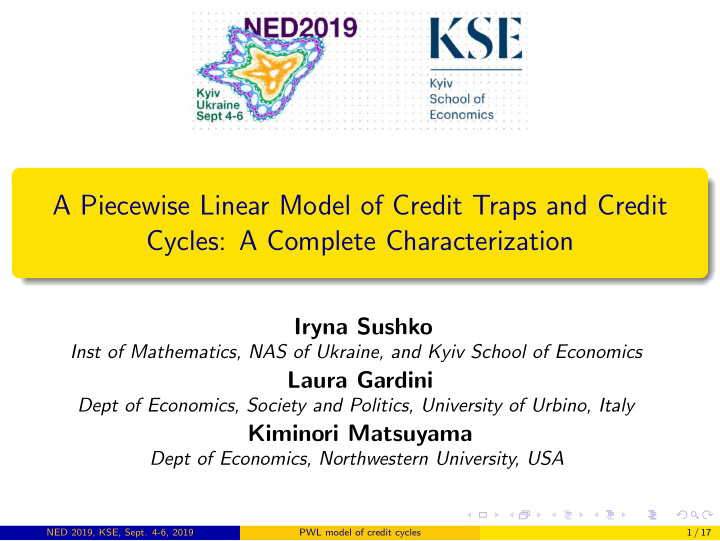 a piecewise linear model of credit traps and credit