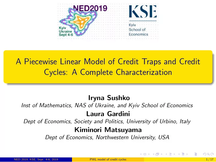 a piecewise linear model of credit traps and credit