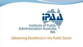 Program Development Manager  WA Institute of Public Administration  PREMIER Corporate Member  Dale