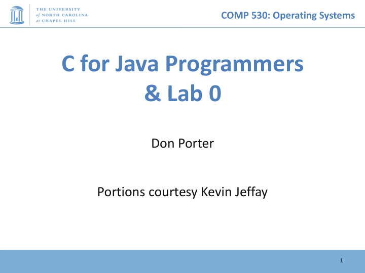 c for java programmers lab 0