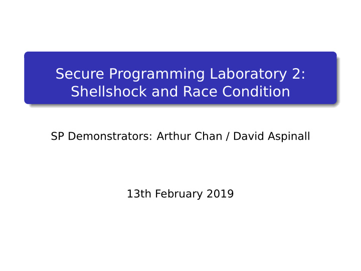 secure programming laboratory 2 shellshock and race