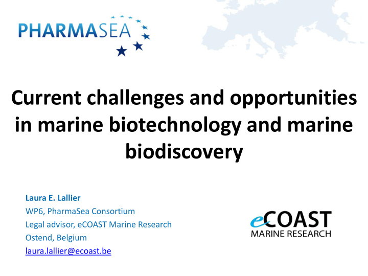 in marine biotechnology and marine