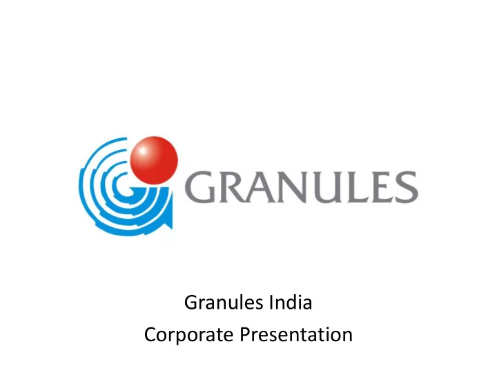 granules india