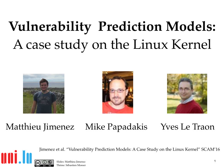vulnerability prediction models a case study on the linux