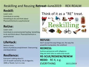 Think of it as a RE treat.  Lower costs  Contribute to society  Something to do and think