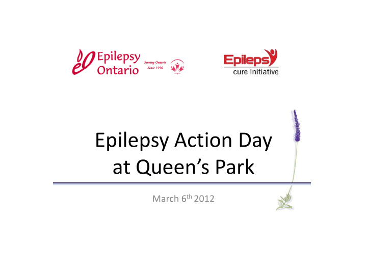 epilepsy action day at queen s park