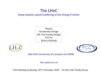 The  LHeC    Deep  Inelas/c  ep/eA  Sca4ering  at  the  Energy  Fron/er