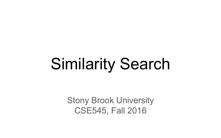 similarity search