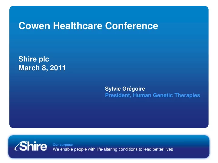 cowen healthcare conference