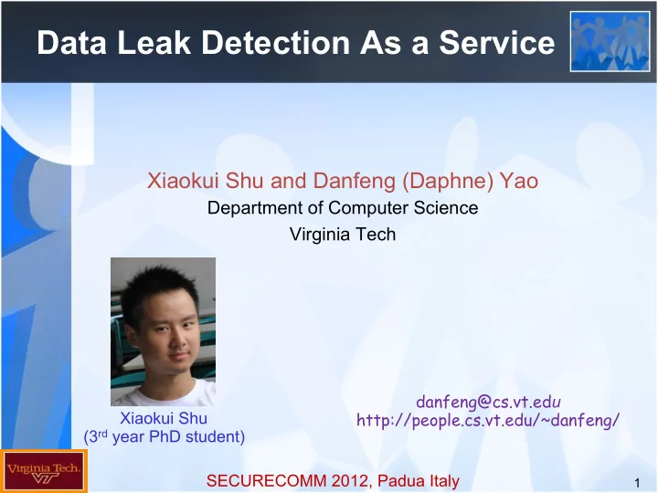 data leak detection as a service