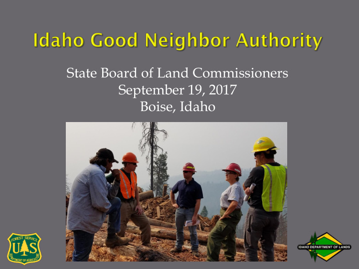 state board of land commissioners september 19 2017 boise