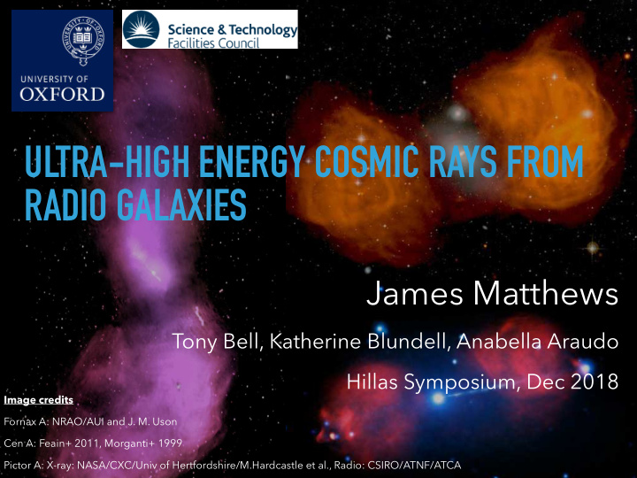 ultra high energy cosmic rays from radio galaxies