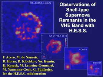F. Acero, M. de Naurois,  D. Horns, D. Klochkov, Nu. Komin,  SN1006  K. Kosack, M. Lemoine-Goumard,