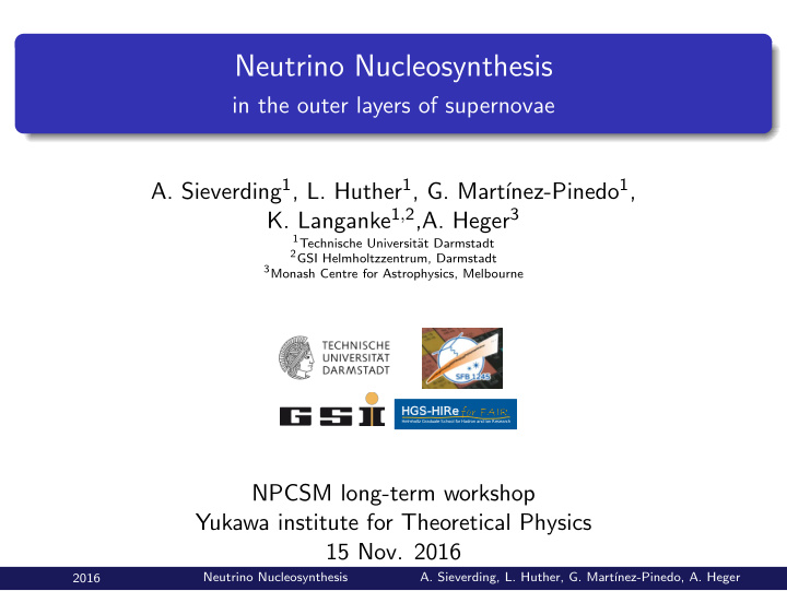 neutrino nucleosynthesis