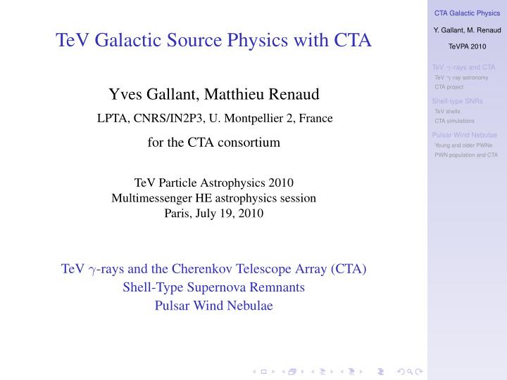 tev galactic source physics with cta