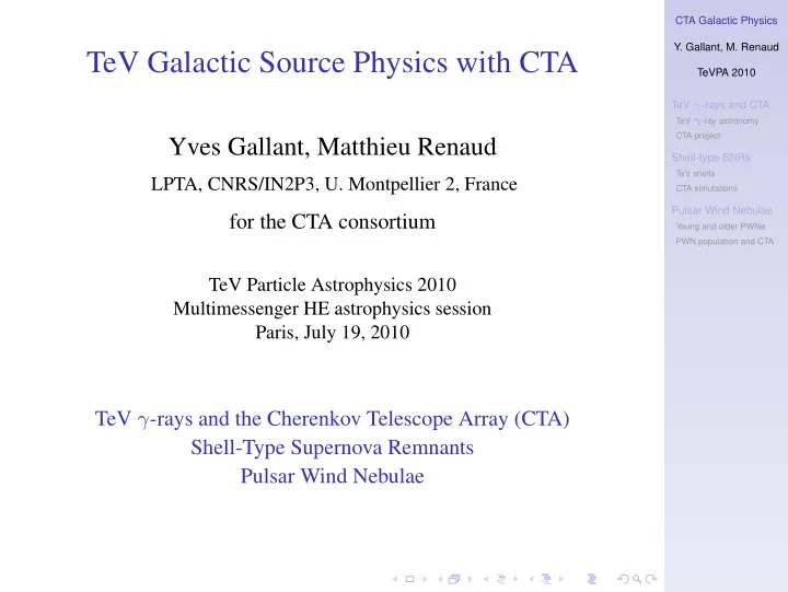 tev galactic source physics with cta