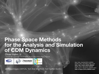 Phase Space Methods  for the Analysis and Simulation of CDM Dynamics Oliver Hahn  Laboratoire