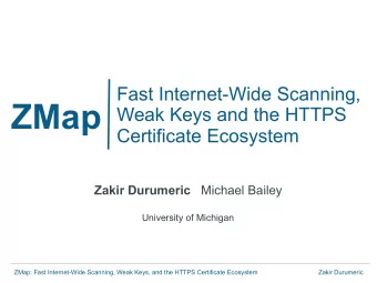 Internet-Wide Network Studies  Previous research has shown promise of Internet-wide surveys  Mining