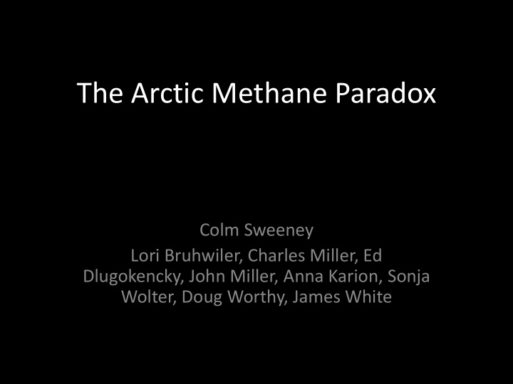 the arctic methane paradox
