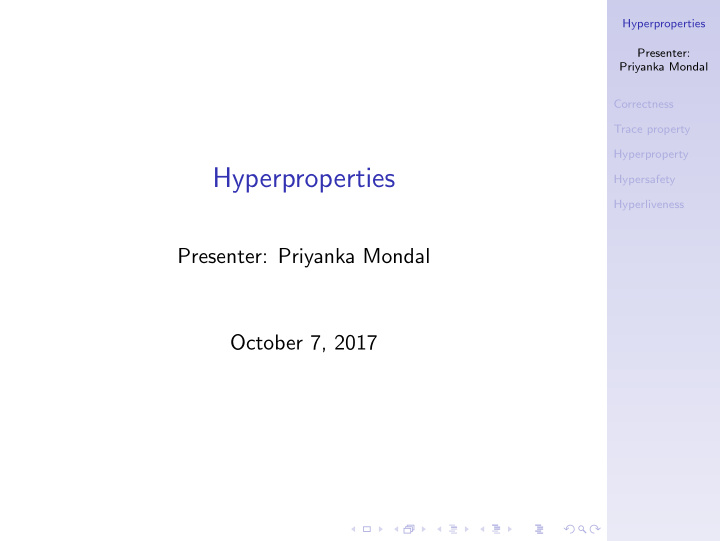 hyperproperties