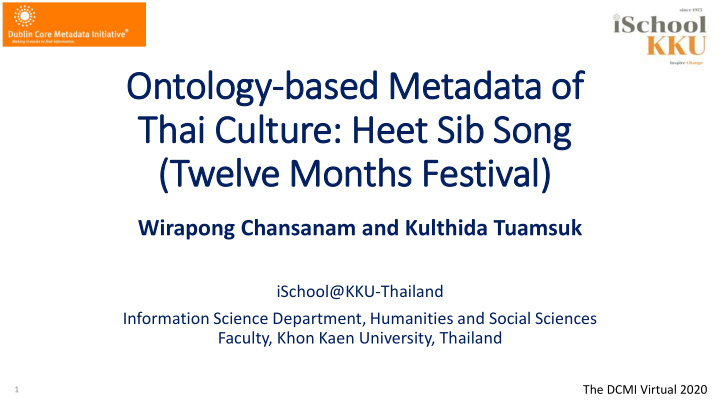 ontology based metadata of f th thai cult lture heet sib