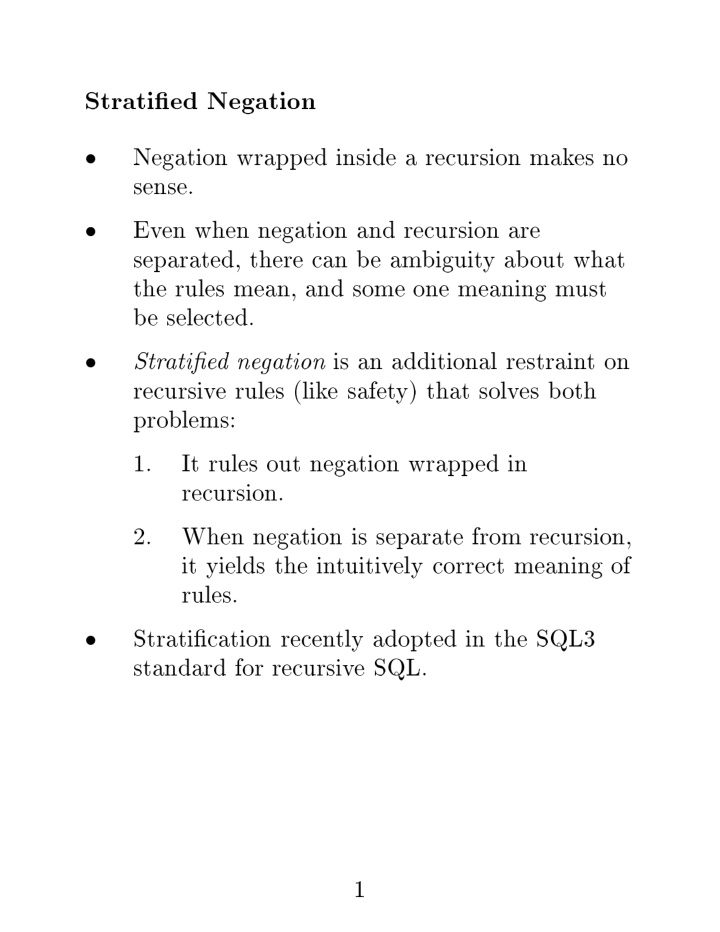 strati ed negation negation wrapp ed inside a recursion