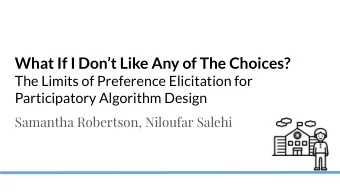 What If I Dont Like Any of The Choices?  The Limits of Preference Elicitation for  Participatory