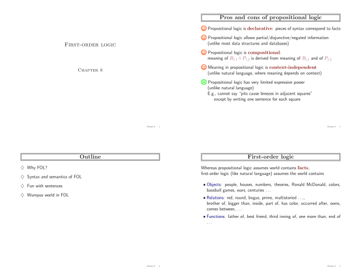 pros and cons of propositional logic