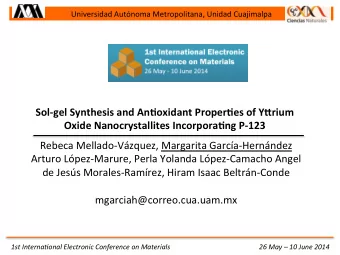 Sol-gel  Synthesis  and  An1oxidant  Proper1es  of  Y8rium    Oxide