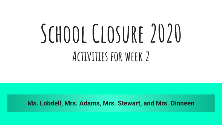school closure 2020