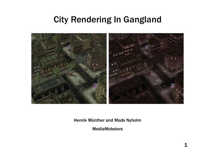 city rendering in gangland