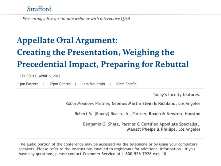 appellate oral argument creating the presentation