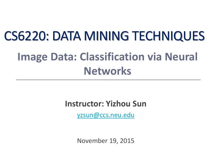 cs6220 data mining techniques