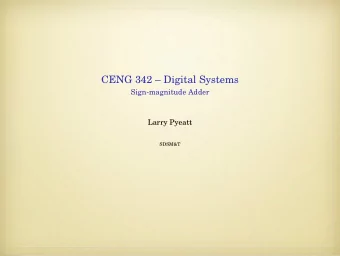 CENG 342  Digital Systems  Sign-magnitude Adder  Larry Pyeatt  SDSM&amp;T  Inattention Blindness