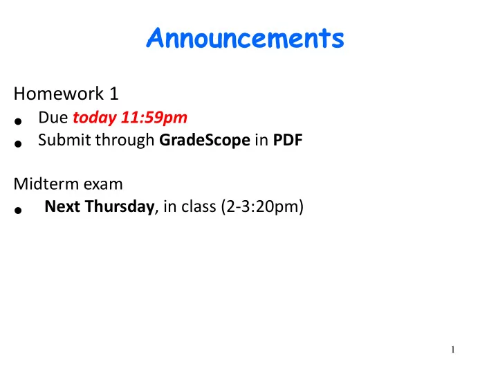 announcements