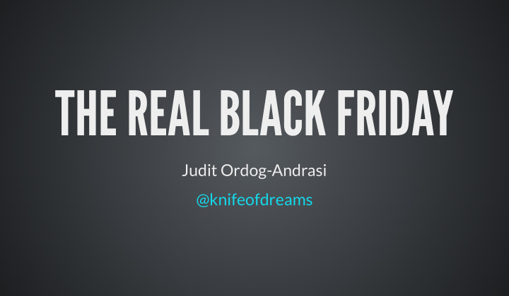 the real black friday