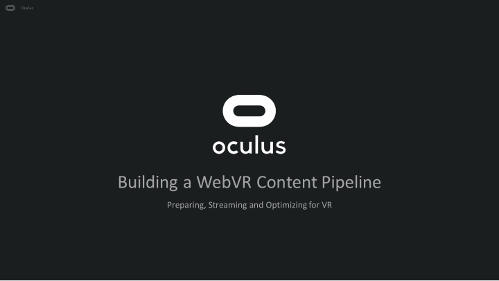 building a webvr content pipeline