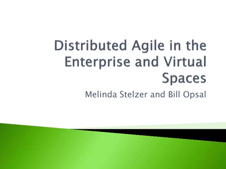 melinda stelzer and bill opsal enhancing collaboration in