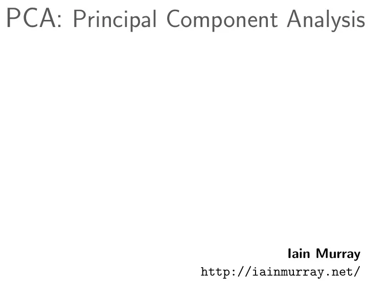 pca applied to bodies