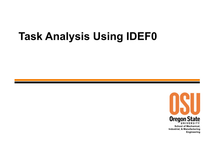 task analysis using idef0