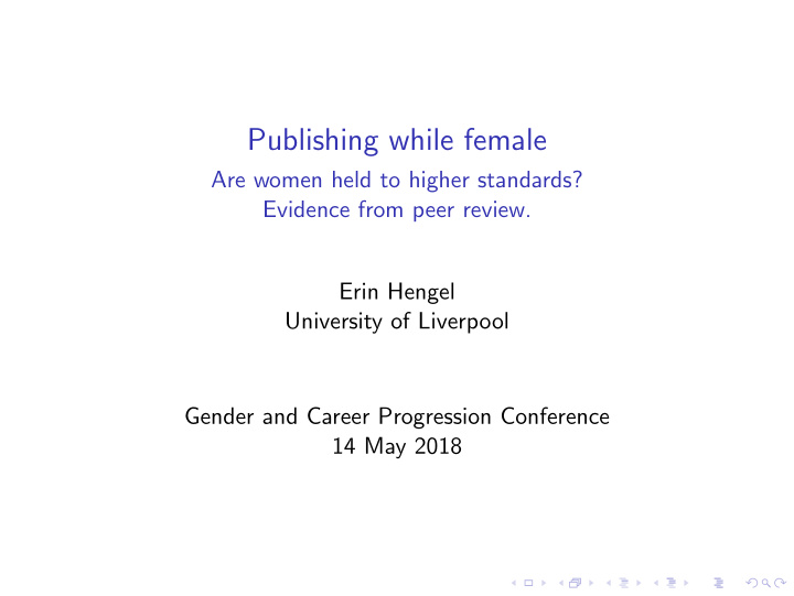 publishing while female