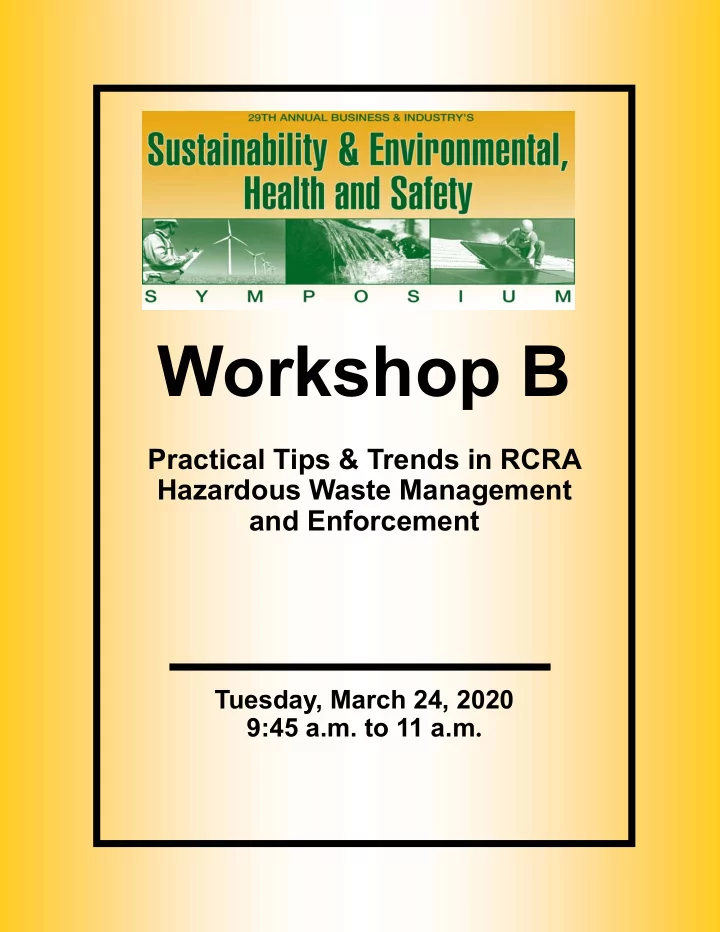 workshop b