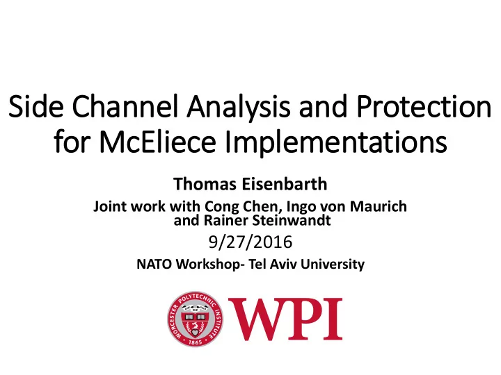 for mceliece im implementations