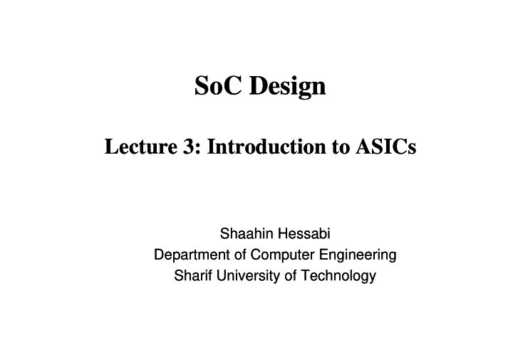 soc soc design design g
