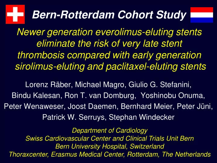 bern rotterdam cohort study