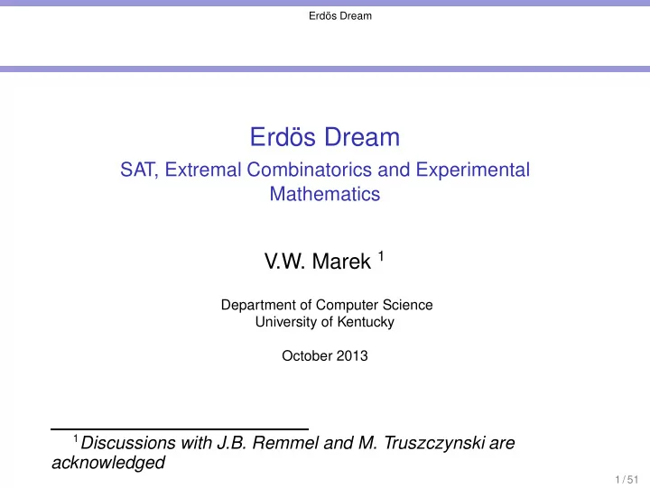 erd s dream