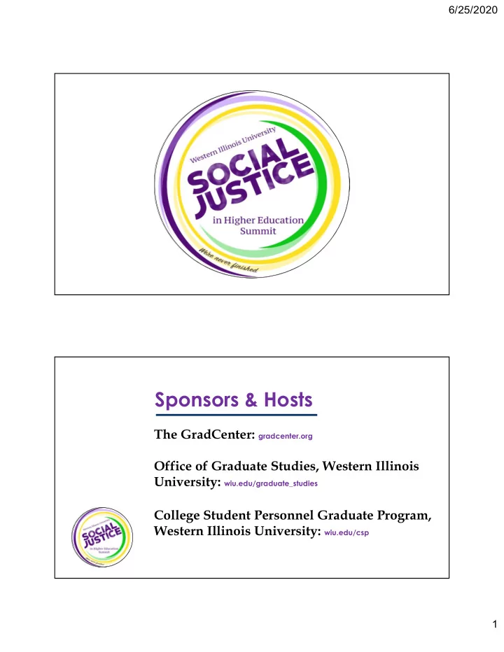sponsors hosts